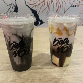 Bopomofo Cafe - Large HEY Sesame Milk$7.50 & Brown Sugar Pudding Milk Tea $7.50 - Bubble Tea Near Me - San Gabriel, California Bopomofo Cafe - Large HEY Sesame Milk$7.50 & Brown Sugar Pudding Milk Tea $7.50 - Bubble Tea Near Me - San Gabriel, California