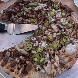 Lakeside Pizzeria & Grill - BBQ Chicken pizza with jalapeños added.