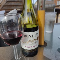 Maricio's in Barton - Wine with dinner on the patio.