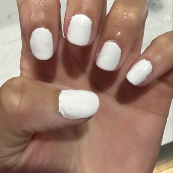 La Bella Spa Salon - White gel mani - Nail Salons Near Me - Foster City, California