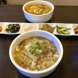 Spicy and not-spicy beef ramen Spicy and not-spicy beef ramen