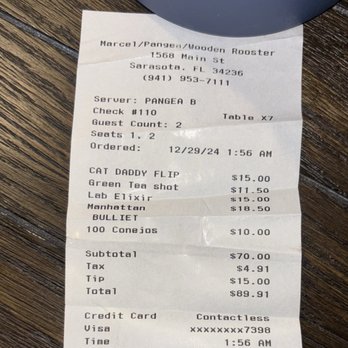 Pangea Alchemy Lab - Automatic gratuity added to your check without notify on guests. Petty. - Lounges Near Me - Sarasota, Florida