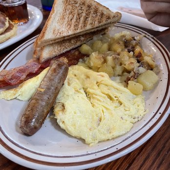 Marie's Diner - My hubby's scrabbled eggs, bacon, sausage, home fries . The Farm Hand. - Breakfast & Brunch Near Me - La Plata, Maryland Marie's Diner - My hubby's scrabbled eggs, bacon, sausage, home fries . The Farm Hand. - Breakfast & Brunch Near Me - La Plata, Maryland