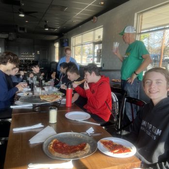 2 Cousins Italian Pizza - Huge table for lots of kids. They made a personal cheeseless pepperoni for the kiddo in the front. He was happy! - Italian Near Me - Angier, North Carolina 2 Cousins Italian Pizza - Huge table for lots of kids. They made a personal cheeseless pepperoni for the kiddo in the front. He was happy! - Italian Near Me - Angier, North Carolina