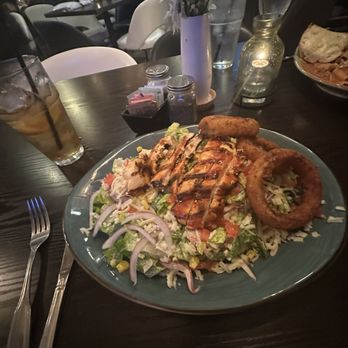 Local Kitchen - BBQ Chicken Salad - came with onion rings ! - Cocktail Bars Near Me - Torrance, California Local Kitchen - BBQ Chicken Salad - came with onion rings ! - Cocktail Bars Near Me - Torrance, California