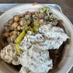 The Simple Greek - Pita bowl. With lamb.