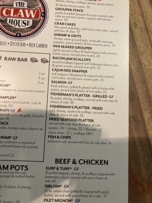 Menu photo 8 The Claw House Murrells Inlet, SC