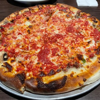 Santarpio's Pizza - Sausage, pepper, & mushroom pizza - Pizza Near Me - Peabody, Massachusetts Santarpio's Pizza - Sausage, pepper, & mushroom pizza - Pizza Near Me - Peabody, Massachusetts