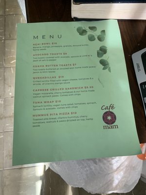 Menu photo 2 Cafe MAM Isla Verde, PR Menu photo 2 Cafe MAM Isla Verde, PR