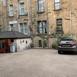 Argyll Hotel - Parking lot out back of the hotel for customers.