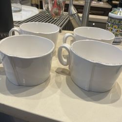 Kitchen Collage and Linens - My new soup mugs!!