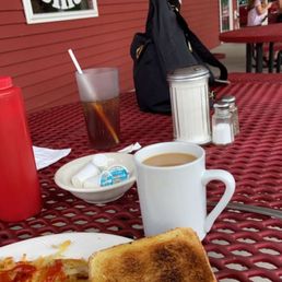 a plate of food and a cup of coffee a plate of food and a cup of coffee