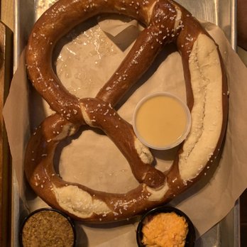 Talking Cedar Restaurant - Giant pretzel with dips - Distilleries Near Me - Rochester, Washington