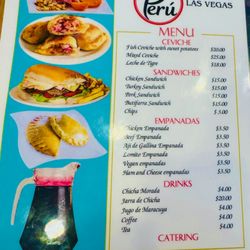 Cafe Peru - Menu