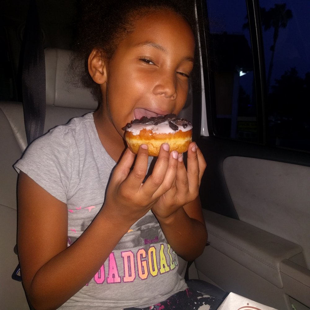 Bakers Donuts - Cookies and cream with a silly face. - Donuts Near Me - Sacramento, California