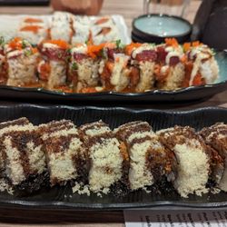 Kawa Sushi - Can't go wrong with tempura flakes and eel sauce!