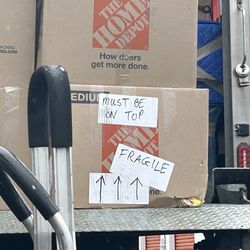 American Home Relocation - This box was labeled on literally every side.