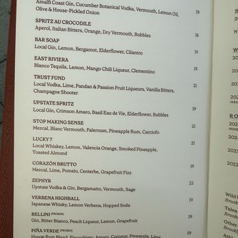 Bar Blondeau - Cocktail menu - Wine Bars Near Me - Brooklyn, New York