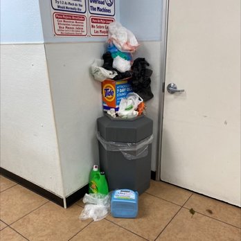 Super Wash N Dry - The pilled up garbage - Laundromat Near Me - Newark, California