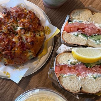 Calic Bagel - Bacon Scallion Calic LA Lox Banana Matcha Latte Strawberry Matcha Latte - Bagels Near Me - Los Angeles, California Calic Bagel - Bacon Scallion Calic LA Lox Banana Matcha Latte Strawberry Matcha Latte - Bagels Near Me - Los Angeles, California