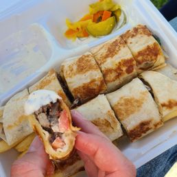 Beef&Lam shawarma with fries
