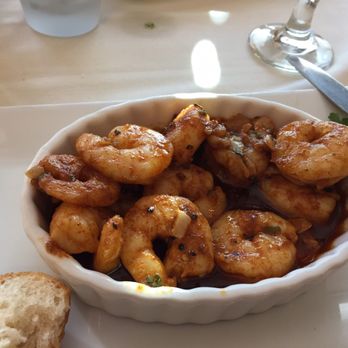 Garlic Rose Bistro - The garlic shrimp appetizer. Bomb!!! Goes well with the amazing bread!! - American Near Me - Cranford, New Jersey
