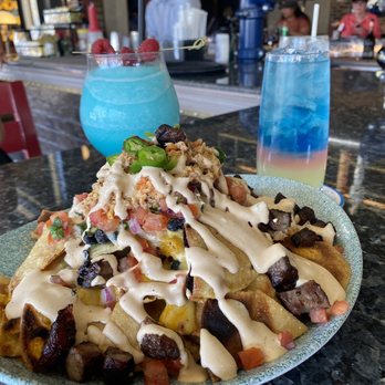Lamplight Lounge - Lobster nachos with added steak - New American Near Me - Anaheim, California