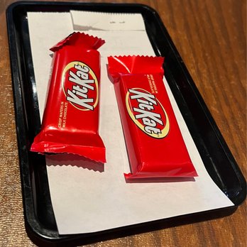Khobkoon Thai Cuisine - No need to "Break me off a piece of that KitKat bar" since you get your own with the check!! - Thai Near Me - Roseville, California