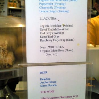 Aroma Cafe - some of the drinks offered - Coffee & Tea Near Me - San Rafael, California