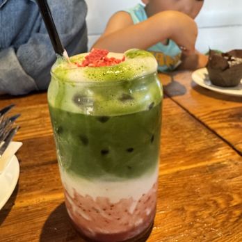 Lazy Dough - Strawberry Matcha - Photo taken 8/17/2026 - Breakfast & Brunch Near Me - Long Beach, California