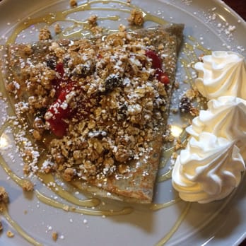 Cafe Moulin - Create your own crepe with honey, granola, strawberries and whipped cream! - Breakfast & Brunch Near Me - Pittsburgh, Pennsylvania