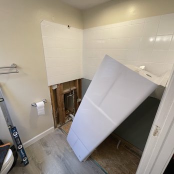Bath Fitter - New tub dry fit.  Think it goes the other way... Lol - General Contractors Near Me - Novi, Michigan