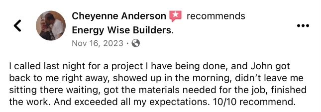 Slide of Energy Wise Builders