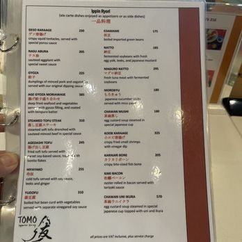 Tomo Japanese Dining - Menu - Sushi Bars Near Me - Maynila, NCR Tomo Japanese Dining - Menu - Sushi Bars Near Me - Maynila, NCR