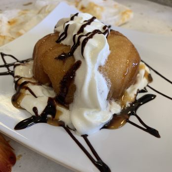 Da Shrimp Hale - Vanilla fried ice cream and added chocolate sauce and whipped cream - Seafood Near Me - Kahului, Hawaii