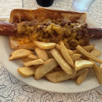Howley's Restaurant - Coney Island Jumbo Hot Dog Loaded - Diners Near Me - West Palm Beach, Florida Howley's Restaurant - Coney Island Jumbo Hot Dog Loaded - Diners Near Me - West Palm Beach, Florida
