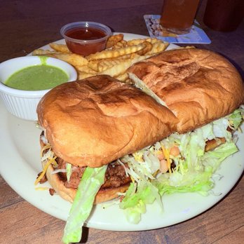 Tipzy's Tacos & Beer - Carne Asada Torta with avocado salsa on the side - Mexican Near Me - Fresno, California