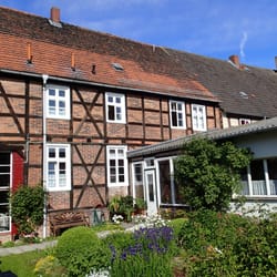 Pension Roter Adler - Roter Adler from the patio garden with the breakfast room to the right