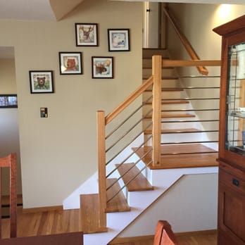 Heath Stairworks - Contemporary stair railing w/ horizontal stainless steel rods. - General Contractors Near Me - Rancho Cordova, California Heath Stairworks - Contemporary stair railing w/ horizontal stainless steel rods. - General Contractors Near Me - Rancho Cordova, California