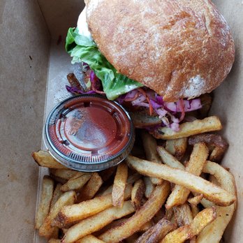 Quickie Too - Tempeh fish sandwich and spicy fries - Wraps Near Me - Tacoma, Washington