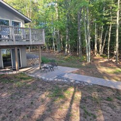 Chanticleer Inn - Upper and lower walk out patio.