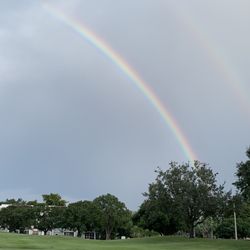 Rainbow over the golf course