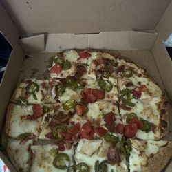 Domino's Pizza - An extremely over weight man dropped off my pizza and I open it to the corner missing. Who knows what diseases that failed abortion has.