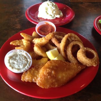 Crab Corner - Fried shrimp & cod combo platter with sides of onion rings and potato salad. - Seafood Near Me - Las Vegas, Nevada Crab Corner - Fried shrimp & cod combo platter with sides of onion rings and potato salad. - Seafood Near Me - Las Vegas, Nevada