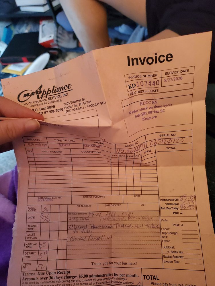 K & D APPLIANCE SERVICE Updated September 2024 3405 Edwards St