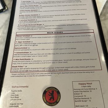 Berliner Beerhall - Menu - German Near Me - Tacoma, Washington