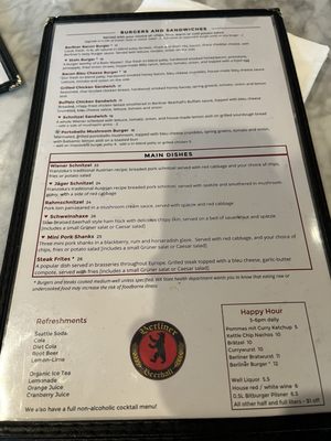 Menu photo 7 Berliner Beerhall Tacoma, WA