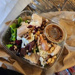 Kickstand Cafe - Beet and goat cheese salad add chicken