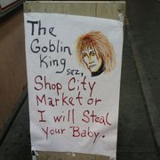 Photo of City Market - Seattle, WA, United States. Bowie!
