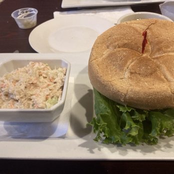 The Town Tavern - Burger with coleslaw side - Burgers Near Me - East Hampton, Connecticut The Town Tavern - Burger with coleslaw side - Burgers Near Me - East Hampton, Connecticut